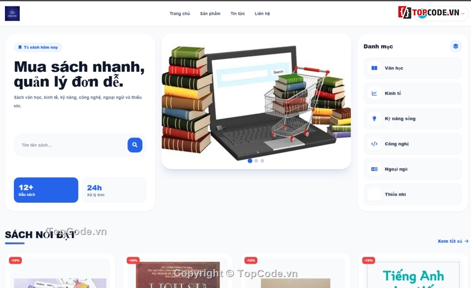 Website php,php bán sách,php mysql